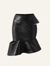 Siren skirt in Onyx Patent