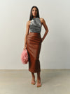 Pencil skirt in Choco