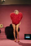 Heart coat in Passion Red
