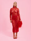 Бандл: Allure bodysuit in Red Lace + Allure skirt in Red Lace