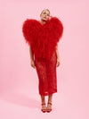 Heart coat in Passion Red