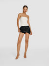 Skort in Genuine Leather
