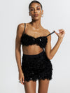 Power Cover Up top in Onyx Bloom
