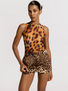 Power skort in Leopard