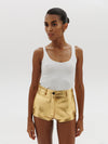 Vixen shorts in Gold Croc