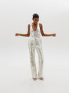 Бандл: Power tank top in Sequined White + Power pants in Sequined White