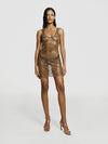 Stardust dress in Choco