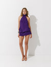 Museum jumpsuit in Purple Silk