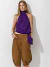 Bubble top in Purple Silk