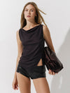 Nila top in Onyx Cotton