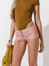 Mini Mini shorts in Pink Python
