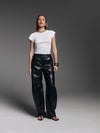 Barrel pants in Genuine Leather