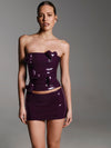 Love Killa bandeau in Plum Patent